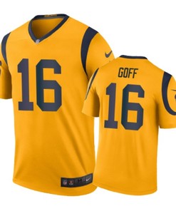 Los Angeles Rams #16 Jared Goff Nike Color Rush Gold Jersey