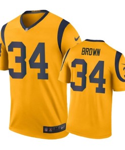 Los Angeles Rams #34 Malcolm Brown Nike Color Rush Gold Jersey
