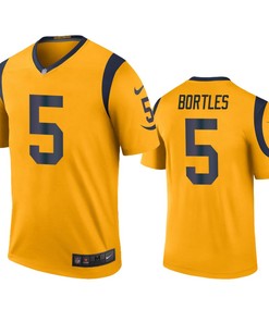 Los Angeles Rams #5 Blake Bortles Gold Color Rush Legend Jersey - Men
