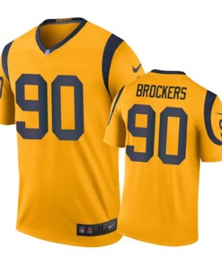 Los Angeles Rams #90 Michael Brockers Nike Color Rush Gold Jersey