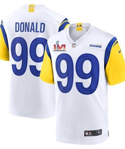 Los Angeles Rams Aaron Donald 99 2022 Nfl Superbowl Lvi Match Royal White Jersey Gift For Rams Fans
