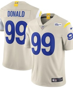 Los Angeles Rams Aaron Donald #99 Nfl 2020 Beige Jersey