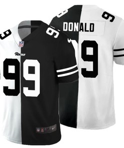 Los Angeles Rams Aaron Donald #99 Nfl 2020 Black And White Jersey