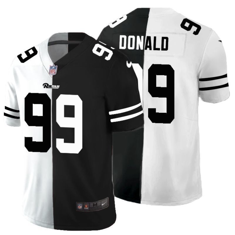 Los Angeles Rams Aaron Donald #99 Nfl 2020 Black And White Jersey