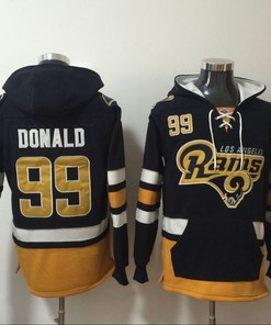 Los Angeles Rams Aaron Donald #99 Nfl 2020 Black Hoodie Jersey