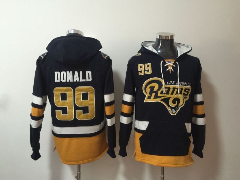Los Angeles Rams Aaron Donald #99 Nfl 2020 Black Hoodie Jersey