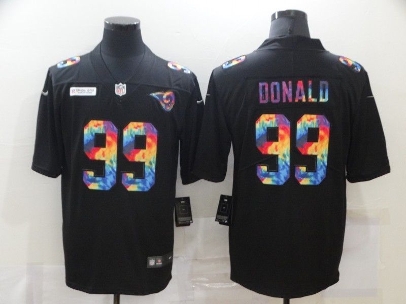 Los Angeles Rams Aaron Donald #99 Nfl 2020 Black Jersey