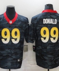 Los Angeles Rams Aaron Donald #99 Nfl 2020 Camo Black Jersey