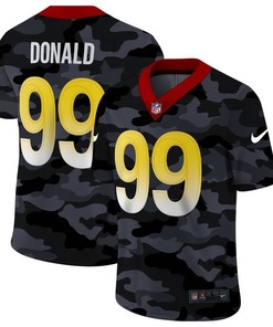 Los Angeles Rams Aaron Donald #99 Nfl 2020 Camo Black Jersey