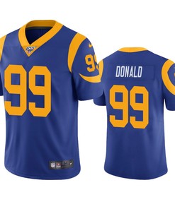 Los Angeles Rams Aaron Donald Royal 100th Season Vapor Limited Jersey