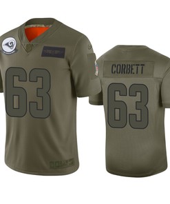 Los Angeles Rams Austin Corbett Camo 2019 Salute To Service Limited Jersey