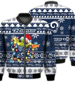 Los Angeles Rams Baby Yoda Star Wars Sports Football American Ugly Christmas Gifts Unisex 3D Bomber Jacket