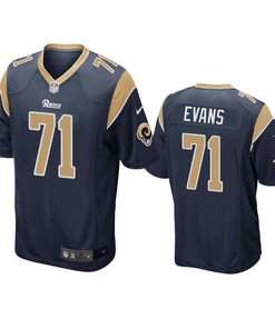 Los Angeles Rams Bobby Evans 2019 Nfl Draft Navy Game Jersey