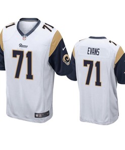 Los Angeles Rams Bobby Evans 2019 Nfl Draft White Game Jersey
