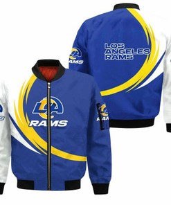 Los Angeles Rams Bomber Jacket graphic curve