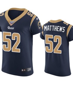 Los Angeles Rams Clay Matthews Navy 100th Season Vapor Elite Jersey