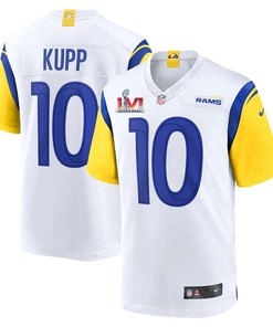 Los Angeles Rams Cooper Kupp 10 2022 Nfl Superbowl Lvi Match Royal White Jersey Gift For Rams Fans