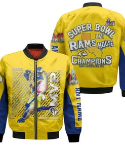 Los Angeles Rams Cooper Kupp 10 MVP Valuable Player Super Bowl LVI Gold Gift For Rams Fans Bomber Jacket