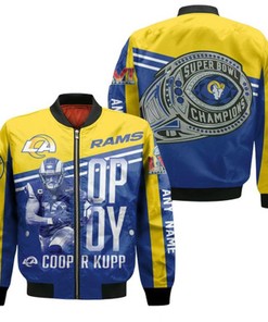 Los Angeles Rams Cooper Kupp 10 Super Bowl LVI Champions Ring Gift For Rams Fans Bomber Jacket