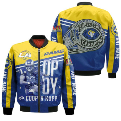 Los Angeles Rams Cooper Kupp 10 Super Bowl LVI Champions Ring Gift For Rams Fans Bomber Jacket