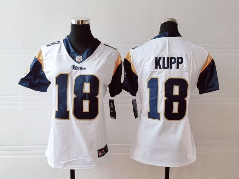 Los Angeles Rams Cooper Kupp #18 Nfl 2020 White Womens Jersey