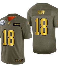 Los Angeles Rams Cooper Kupp 2019 Salute To Service Nfl 100 Mens Jersey Metallic