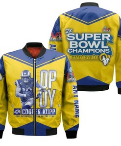 Los Angeles Rams Copper Kupp 2021 Offensive Player Of The Year 2-time Super Bowl 3D Allover Gift For Rams Fans Bomber Jacket