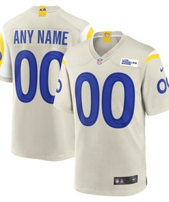 Los Angeles Rams Custom Game Jersey - Bone Custom Jerseys Nfl