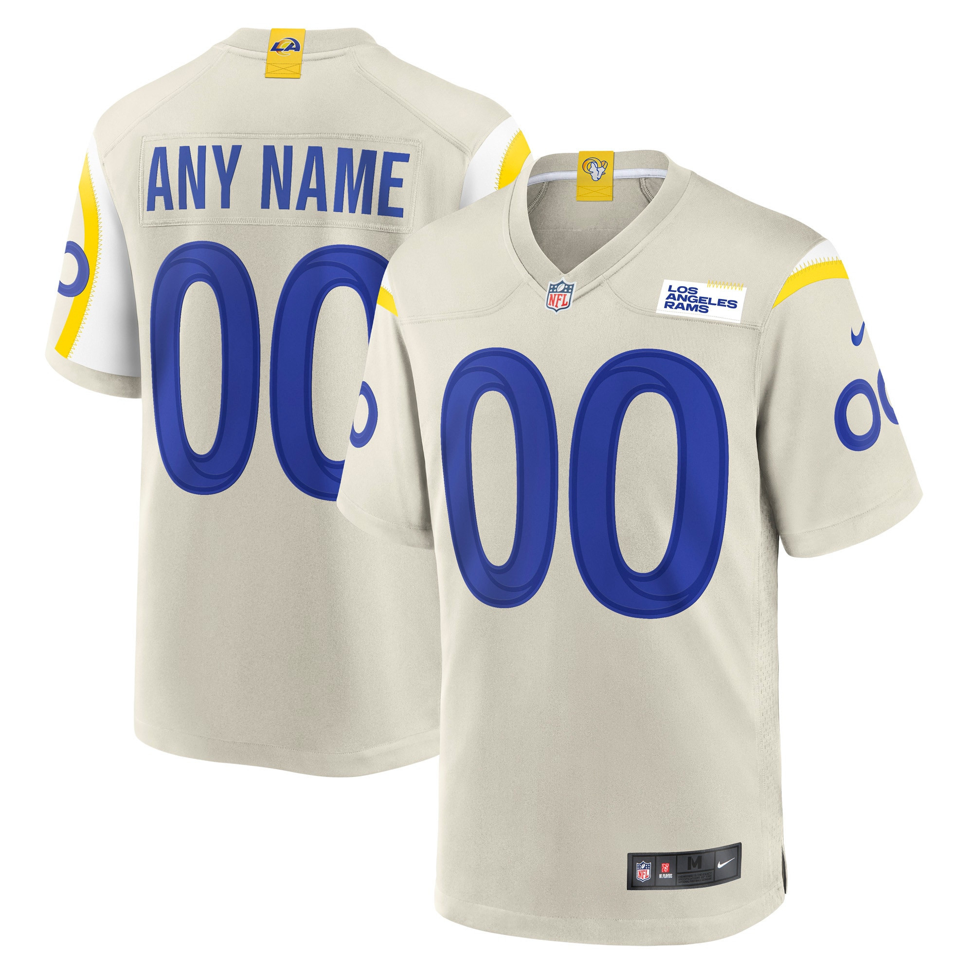 Los Angeles Rams Custom Game Jersey - Bone Custom Jerseys Nfl