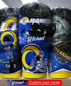 Los Angeles Rams Custom Name Tumbler for NFL Fans