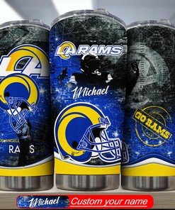 Los Angeles Rams Custom Name Tumbler for NFL Fans