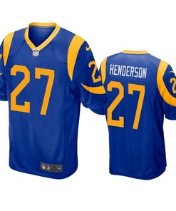 Los Angeles Rams Darrell Henderson 2019 Nfl Draft Royal Game Jersey