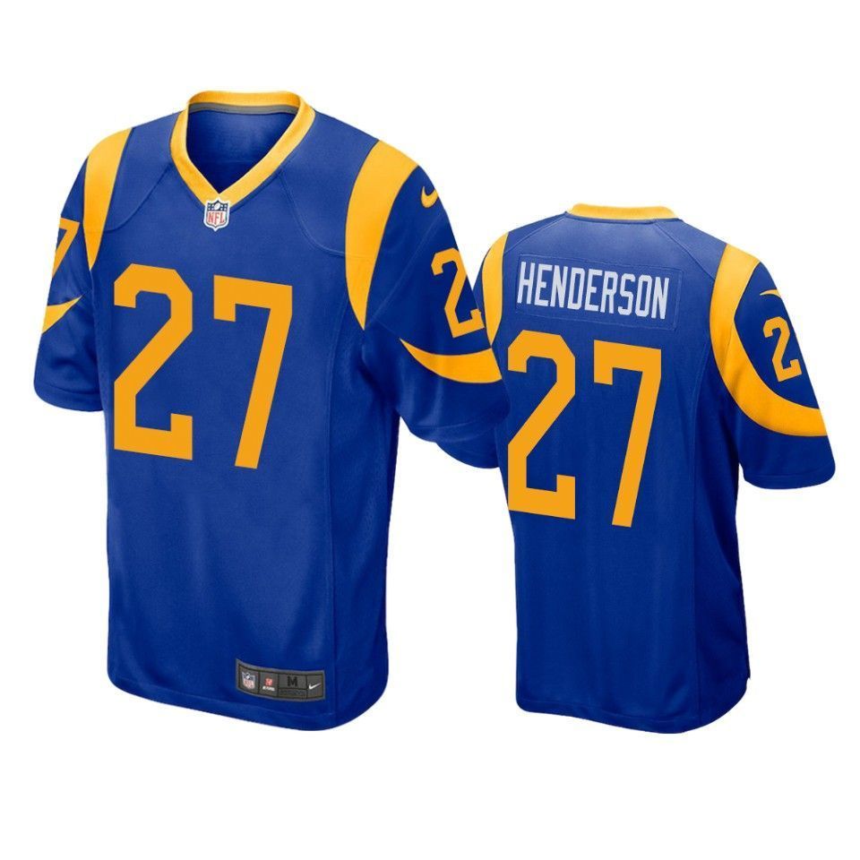 Los Angeles Rams Darrell Henderson 2019 Nfl Draft Royal Game Jersey