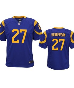 Los Angeles Rams Darrell Henderson 2019 Nfl Draft Royal Game Youth Jersey