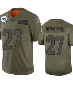 Los Angeles Rams Darrell Henderson Camo 2019 Salute To Service Limited Jersey