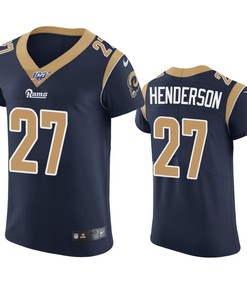 Los Angeles Rams Darrell Henderson Navy 100th Season Vapor Elite Jersey