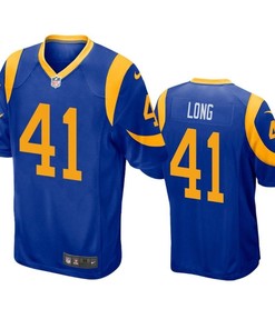 Los Angeles Rams David Long 2019 Nfl Draft Royal Game Jersey