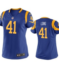 Los Angeles Rams David Long 2019 Nfl Draft Royal Game Womens Jersey