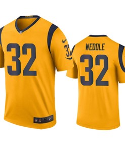 Los Angeles Rams Eric Weddle Gold Color Rush Legend Jersey