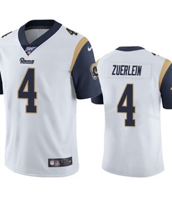 Los Angeles Rams Greg Zuerlein White 100th Season Vapor Limited Jersey