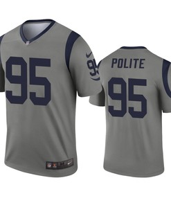 Los Angeles Rams Jachai Polite Gray Inverted Legend Jersey