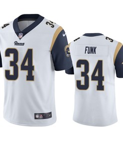 Los Angeles Rams Jake Funk 34 White Vapor Limited Jersey