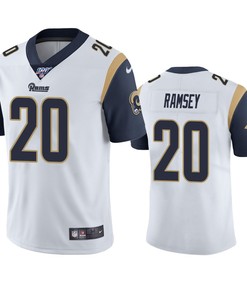 Los Angeles Rams Jalen Ramsey White 100th Season Vapor Limited Jersey