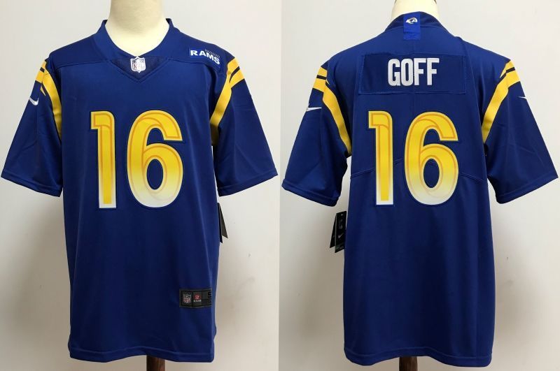 Los Angeles Rams Jared Goff #16 2020 Nfl Blue Jersey Jersey