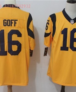 Los Angeles Rams Jared Goff #16 2020 Nfl Gold Jersey Jersey