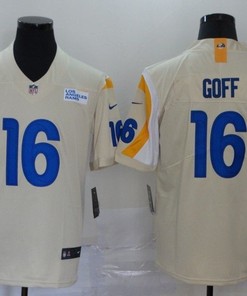 Los Angeles Rams Jared Goff #16 Nfl 2020 Beige Jersey