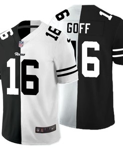 Los Angeles Rams Jared Goff #16 Nfl 2020 Black And White Jersey