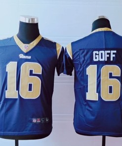 Los Angeles Rams Jared Goff #16 Nfl 2020 Dark Blue Jersey