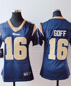 Los Angeles Rams Jared Goff #16 Nfl 2020 Dark Blue Womens Jersey