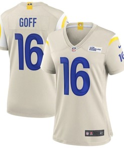 Los Angeles Rams Jared Goff #16 Nfl 2020 Gold Womens Jersey